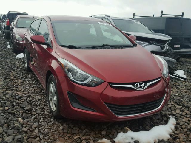 5NPDH4AE2EH460816 - 2014 HYUNDAI ELANTRA SE RED photo 1