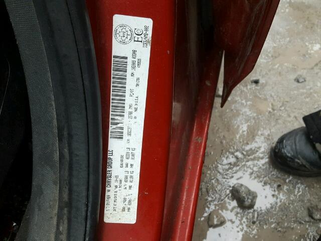 1B3CC5FB1AN125766 - 2010 DODGE AVENGER R/ RED photo 10