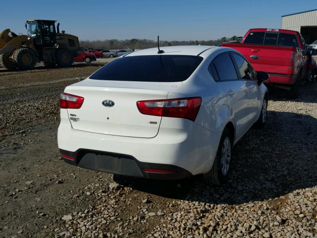 KNADM4A31C6094040 - 2012 KIA RIO LX WHITE photo 4