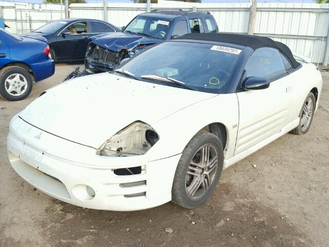 4A3AE55H43E110166 - 2003 MITSUBISHI ECLIPSE SP WHITE photo 2