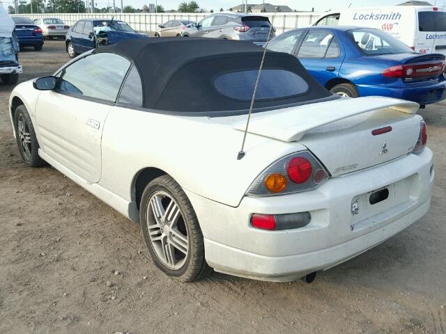 4A3AE55H43E110166 - 2003 MITSUBISHI ECLIPSE SP WHITE photo 3