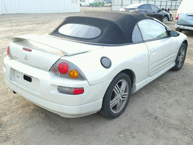 4A3AE55H43E110166 - 2003 MITSUBISHI ECLIPSE SP WHITE photo 4