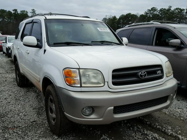 5TDZT34A12S088835 - 2002 TOYOTA SEQUOIA SR WHITE photo 1