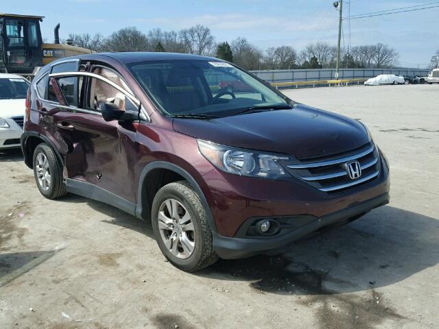 5J6RM3H7XEL016852 - 2014 HONDA CR-V EX-L BURGUNDY photo 1