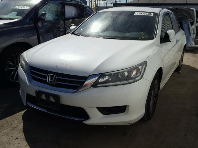 1HGCR2F37EA063731 - 2014 HONDA ACCORD LX WHITE photo 2