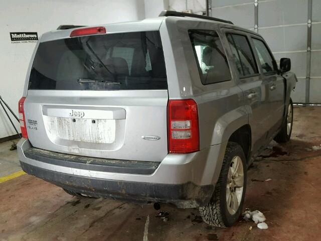 1C4NJRFB5ED778407 - 2014 JEEP PATRIOT LA SILVER photo 4