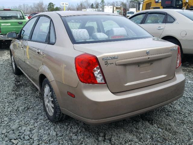 KL5JJ52Z64K992414 - 2004 SUZUKI FORENZA LX TAN photo 3