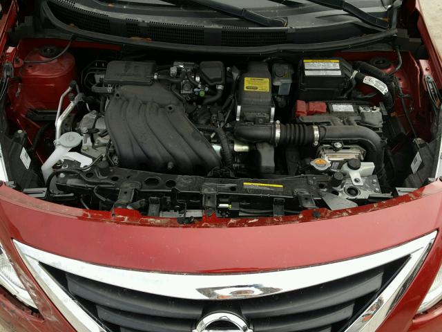 3N1CN7AP2GL916102 - 2016 NISSAN VERSA S BURGUNDY photo 7