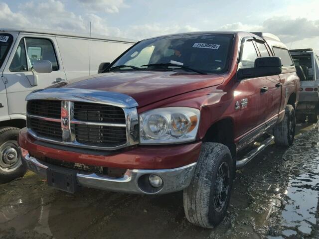 1D7KS28A87J597632 - 2007 DODGE RAM 2500 S RED photo 2