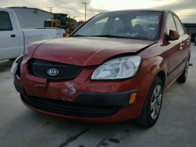 KNADE123176193103 - 2007 KIA RIO BASE ORANGE photo 2