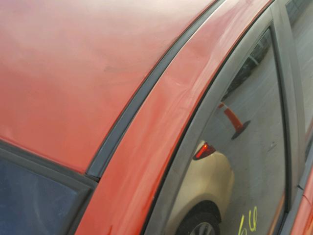 KNADE123176193103 - 2007 KIA RIO BASE ORANGE photo 9