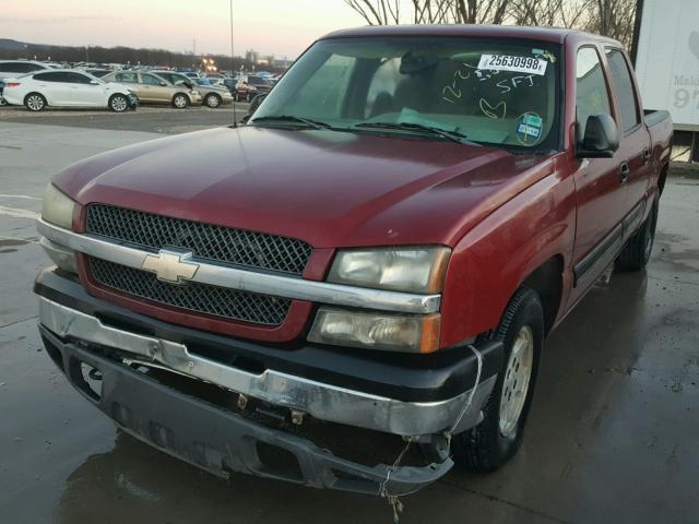 2GCEC13T341393382 - 2004 CHEVROLET SILVERADO MAROON photo 2