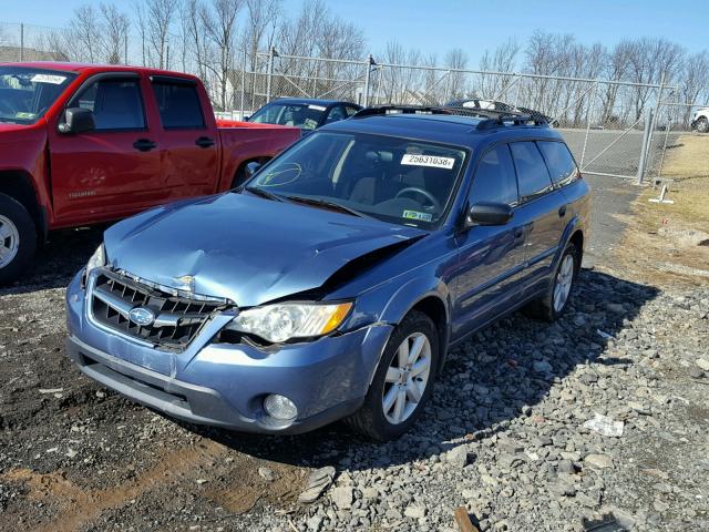 4S4BP61C687304755 - 2008 SUBARU OUTBACK 2. BLUE photo 2