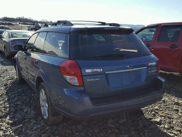 4S4BP61C687304755 - 2008 SUBARU OUTBACK 2. BLUE photo 3