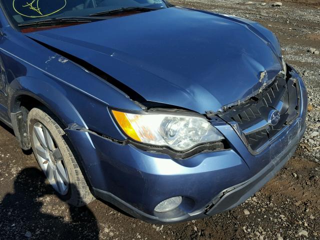 4S4BP61C687304755 - 2008 SUBARU OUTBACK 2. BLUE photo 9