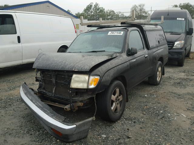 4TANL42N7WZ139748 - 1998 TOYOTA TACOMA BLACK photo 2