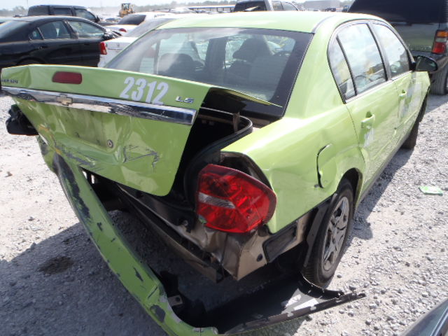 1G1ZS57F07F154989 - 2007 CHEVROLET MALIBU LS მწვანე ფოტო 4