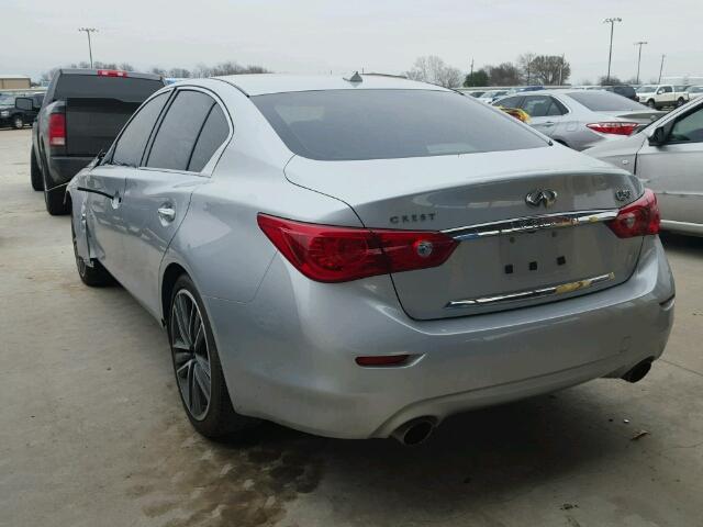 JN1BV7AP3EM692966 - 2014 INFINITI Q50 BASE SILVER photo 3