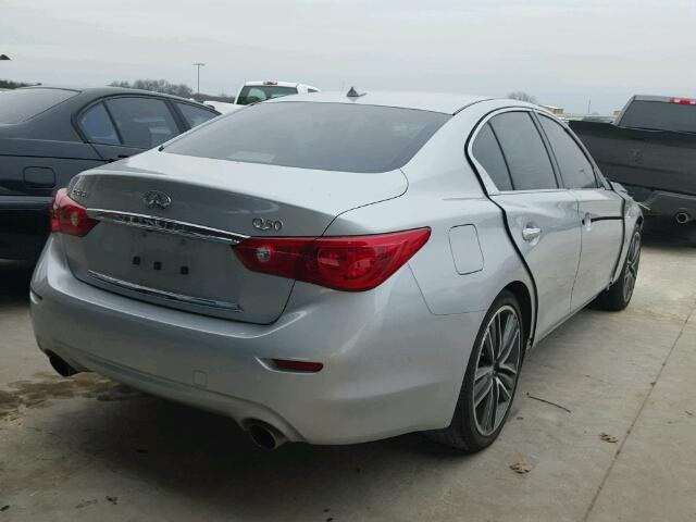 JN1BV7AP3EM692966 - 2014 INFINITI Q50 BASE SILVER photo 4