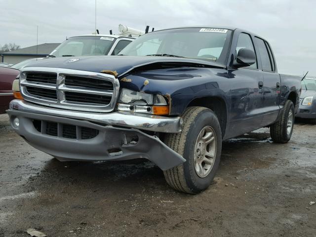 1D7HL48N53S157278 - 2003 DODGE DAKOTA QUA BLUE photo 2