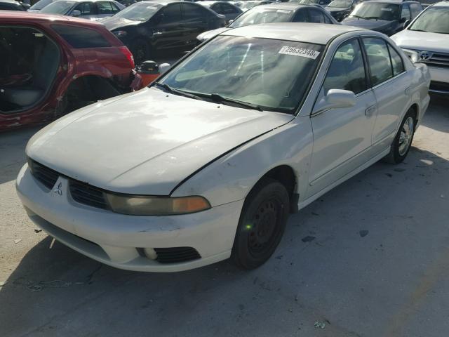 4A3AA46G12E120258 - 2002 MITSUBISHI GALANT ES WHITE photo 2