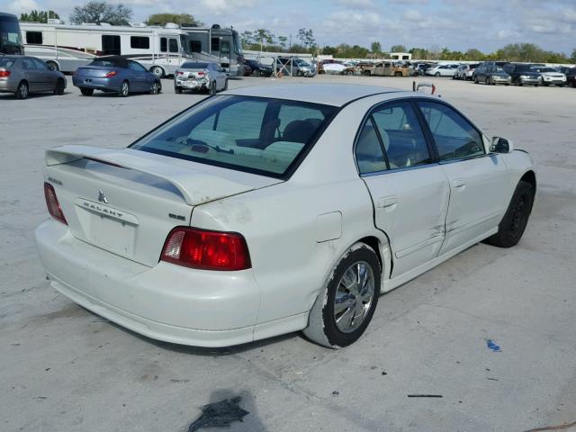 4A3AA46G12E120258 - 2002 MITSUBISHI GALANT ES WHITE photo 4