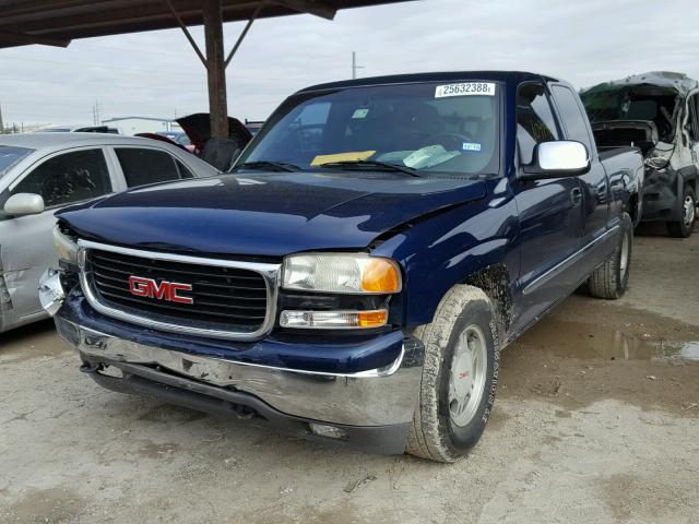 2GTEC19T911145981 - 2001 GMC NEW SIERRA BLUE photo 2