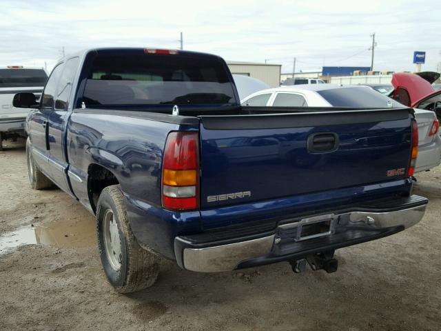 2GTEC19T911145981 - 2001 GMC NEW SIERRA BLUE photo 3