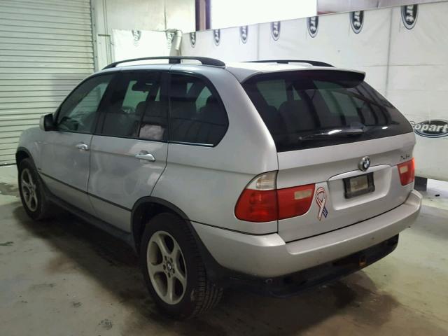 5UXFA53572LP33951 - 2002 BMW X5 3.0I SILVER photo 3