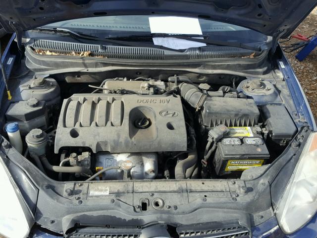 KMHCN46C29U370620 - 2009 HYUNDAI ACCENT GLS BLUE photo 7