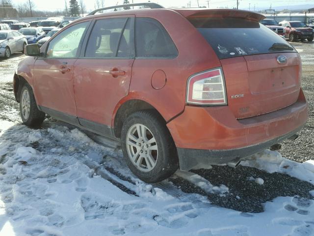 2FMDK48C47BA69618 - 2007 FORD EDGE SEL ORANGE photo 3