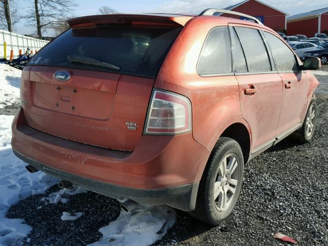 2FMDK48C47BA69618 - 2007 FORD EDGE SEL ORANGE photo 4