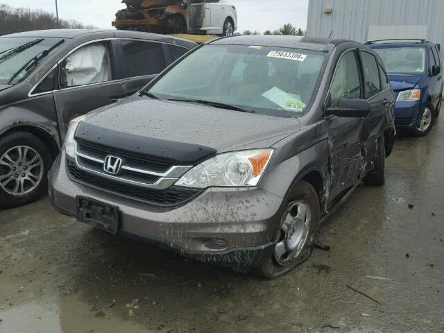 5J6RE4H36BL105135 - 2011 HONDA CR-V LX BROWN photo 2