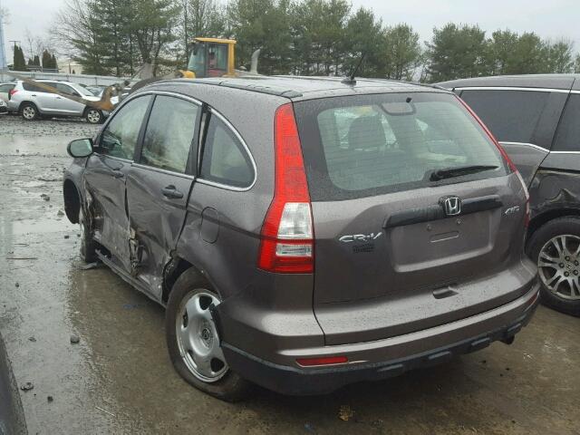 5J6RE4H36BL105135 - 2011 HONDA CR-V LX BROWN photo 3