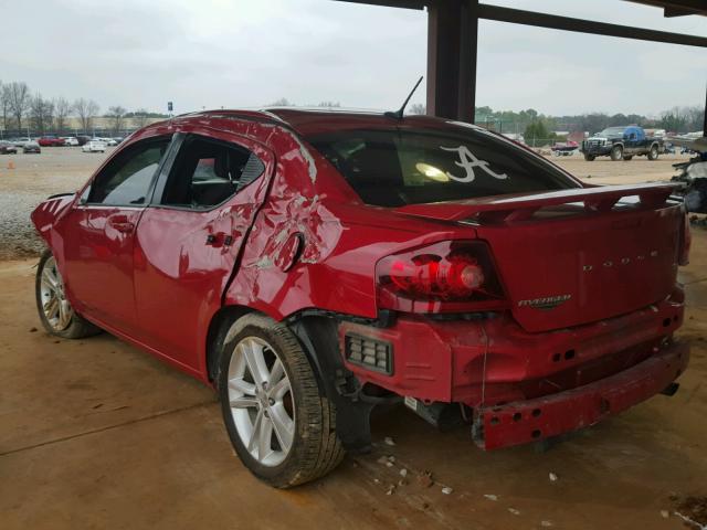 1C3CDZCB6DN616642 - 2013 DODGE AVENGER SX RED photo 3