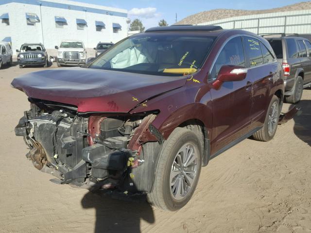 5J8TB4H7XHL034815 - 2017 ACURA RDX ADVANC MAROON photo 2