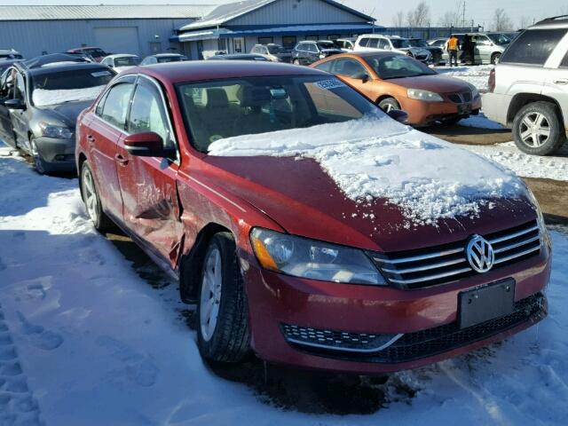 1VWBS7A34FC004528 - 2015 VOLKSWAGEN PASSAT SE MAROON photo 1