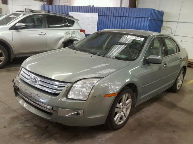 3FAHP08158R112029 - 2008 FORD FUSION SEL GREEN photo 2