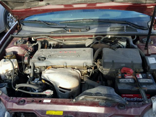 4T1BE32K84U310756 - 2004 TOYOTA CAMRY LE RED photo 7