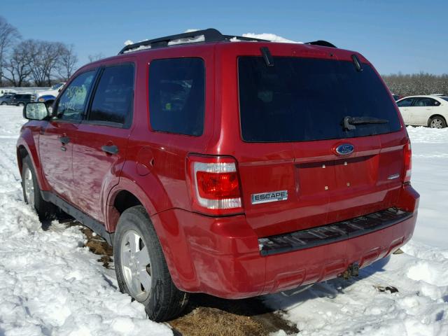 1FMCU93G79KC58138 - 2009 FORD ESCAPE XLT RED photo 3