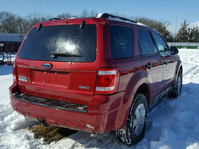 1FMCU93G79KC58138 - 2009 FORD ESCAPE XLT RED photo 4