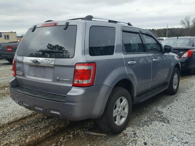 1FMCU49H28KC63278 - 2008 FORD ESCAPE HEV GRAY photo 4