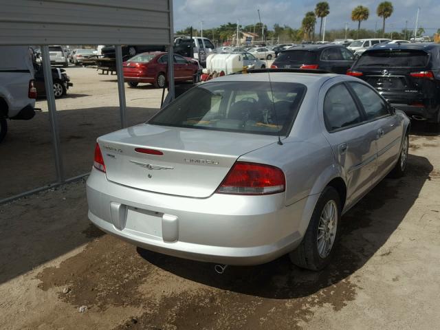 1C3AL66R84N407694 - 2004 CHRYSLER SEBRING LI SILVER photo 4