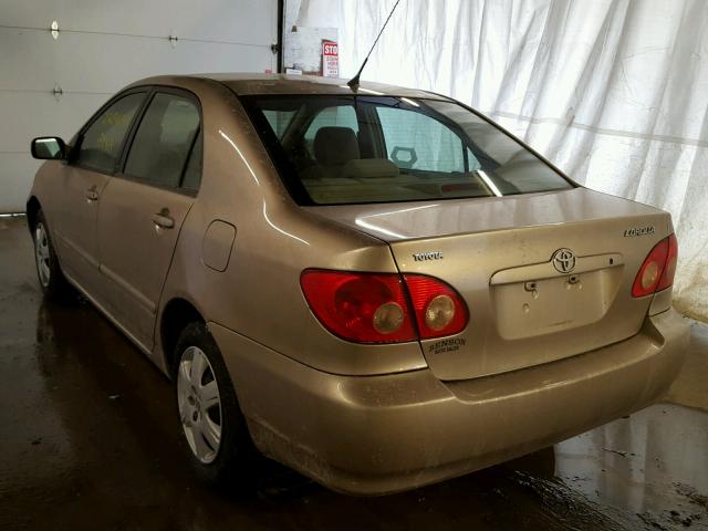 2T1BR32E37C720482 - 2007 TOYOTA COROLLA CE GOLD photo 3