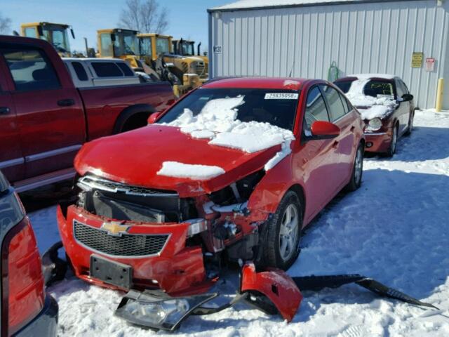 1G1PC5SB4E7229662 - 2014 CHEVROLET CRUZE LT RED photo 2