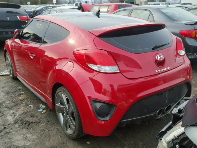 KMHTC6AE8DU142348 - 2013 HYUNDAI VELOSTER T RED photo 3