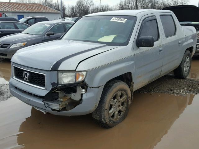 2HJYK16327H501008 - 2007 HONDA RIDGELINE GRAY photo 2