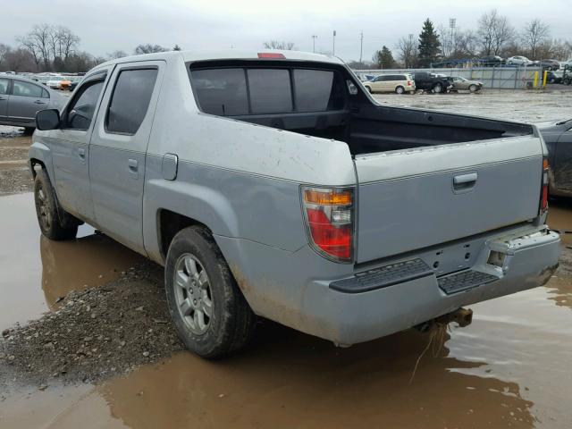 2HJYK16327H501008 - 2007 HONDA RIDGELINE GRAY photo 3