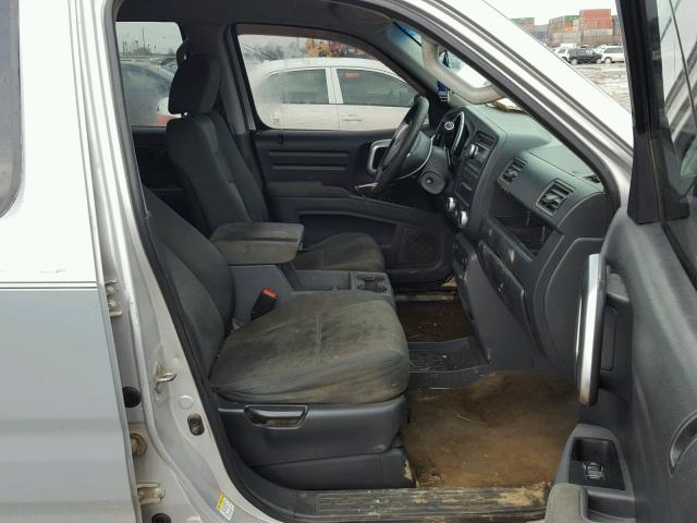 2HJYK16327H501008 - 2007 HONDA RIDGELINE GRAY photo 5