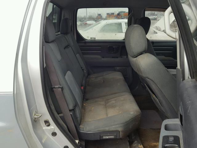 2HJYK16327H501008 - 2007 HONDA RIDGELINE GRAY photo 6